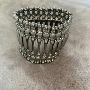 WHBM Stretch SIlver Cuff Bracelet